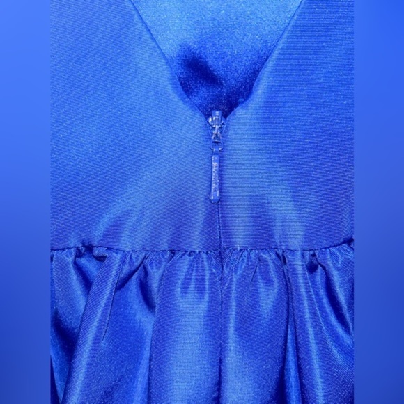 Blue Sherri Hill Dress formal homecoming simple size 4 - Picture 6 of 7